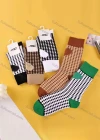 Wholesale Women's Breathable Cushioned Argyle Print Crew Socks - Liuhuamall