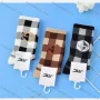 Wholesale Women's Breathable Cushioned Plaid Print Crew Socks preview