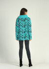 Wholesale Women's Fashion Leopard Print Turtle Neck Button Wrap Sweater - Liuhuamall