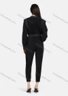 Wholesale Women's V Neck Lantern Sleeve Zipper Slim Waist Plain Casual Jumpsuit 2213# - Liuhuamall
