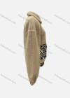 Wholesale Women's Casual Leopard Print Splicing Button Down Flap Pockets Fluffy Jacket - Liuhuamall
