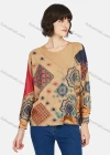 Wholesale Women's Vintage Round Neck Long Sleeve Sweater - Liuhuamall
