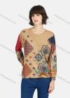 Wholesale Women's Vintage Round Neck Long Sleeve Sweater - Liuhuamall