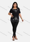 Wholesale Women's Elegant Round Neck Floral Embroidery Short Sleeve T-Shirt - Liuhuamall