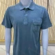 Wholesale Men's Casual Short Sleeve Sleeve Button Front Wash Distressed Polo Shirts Cerulean Clothing Wholesale Market Liuhua