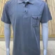 Wholesale Men's Casual Short Sleeve Sleeve Button Front Wash Distressed Polo Shirts Gray Clothing Wholesale Market Liuhua