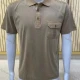Wholesale Men's Casual Short Sleeve Sleeve Button Front Wash Distressed Polo Shirts Brown Clothing Wholesale Market Liuhua