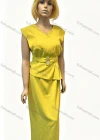 Wholesale Women's Faux Two-Piece Sleeveless Midi Dress with Belt & Slit - Liuhuamall