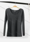 Wholesale Women's Casual Plain Round Neck Long Sleeve Sweater - Liuhuamall