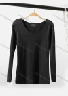 Wholesale Women's Casual Plain Round Neck Long Sleeve Sweater - Liuhuamall