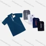 Wholesale Men's Casual Plain Collared Zipper Short Sleeve Tee preview