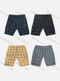Wholesale Men's Casual Plaid Print Pockets Cargo Shorts, LIUHUA CLOTHING WHOLESALE