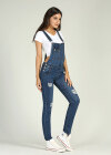Wholesale Women's Casual Adjustable Strap Ripped Distressed Denim Overalls 3436# - Liuhuamall