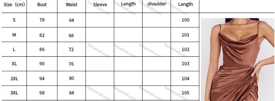 Wholesale Women's Sexy Plain Slim Fit Spaghetti Straps Split Hem Knee Length Cami Dress