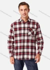 Wholesale Men's 100% Cotton Regular Fit Long Sleeve Pocket Plaid Print Casual Shirt - Liuhuamall