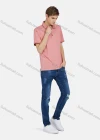 Wholesale Men's Casual Short Sleeve Button Front Plain Polo Shirt - Liuhuamall
