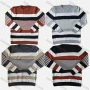 Wholesale Men's Casual Crew Neck Long Sleeve Colorblock Striped Knit Sweaters preview