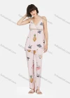 Wholesale Women's Allover Print Cut Out Lace Trim Cami Top & Pants 2 Piece Lounge Pajamas Set A06# - Liuhuamall
