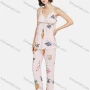 Wholesale Women's Allover Print Cut Out Lace Trim Cami Top & Pants 2 Piece Lounge Pajamas Set A06# preview