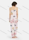 Wholesale Women's Allover Print Cut Out Lace Trim Cami Top & Pants 2 Piece Lounge Pajamas Set A06# - Liuhuamall