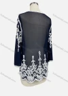 Wholesale Women's Elegant Floral Embroidery Round Neck Sheer Long Sleeve Cover Up Cardigan - Liuhuamall