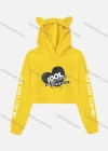 Wholesale Women's Cute Letter Graphic Long Sleeve Pullover Drawstring Crop Hoodie - Liuhuamall