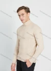 Wholesale Men's Slim Fit Turtleneck Plain Long Sleeve Rib-Knit Pullover Sweater - Liuhuamall