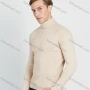 Wholesale Men's Slim Fit Turtleneck Plain Long Sleeve Rib-Knit Pullover Sweater preview