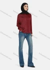 Wholesale Women's Casual Plain Collared Long Sleeve Shirt 1169# - Liuhuamall