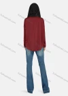 Wholesale Women's Casual Plain Collared Long Sleeve Shirt 1169# - Liuhuamall