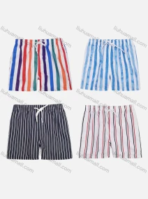 Wholesale Men's Vacation Striped Drawstring Beach Shorts, LIUHUA CLOTHING WHOLESALE
