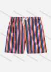 Wholesale Men's Vacation Regular Fit Striped Drawstring Beach Shorts - Liuhuamall