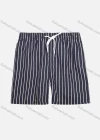 Wholesale Men's Vacation Regular Fit Striped Drawstring Beach Shorts - Liuhuamall