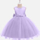 Girls Lovely Sleeveless Pearl Decro Lace Bow Knot Pleated Dress 64# Clothing Wholesale Market -LIUHUA