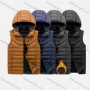 Wholesale Men's Casual Hooded Sleeveless Zipper Pocket Thermal Puffer Jacket preview