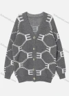 Wholesale Women's Casual Letter Long Sleeve V Neck Button Down Knit Cardigan OW0073# - Liuhuamall