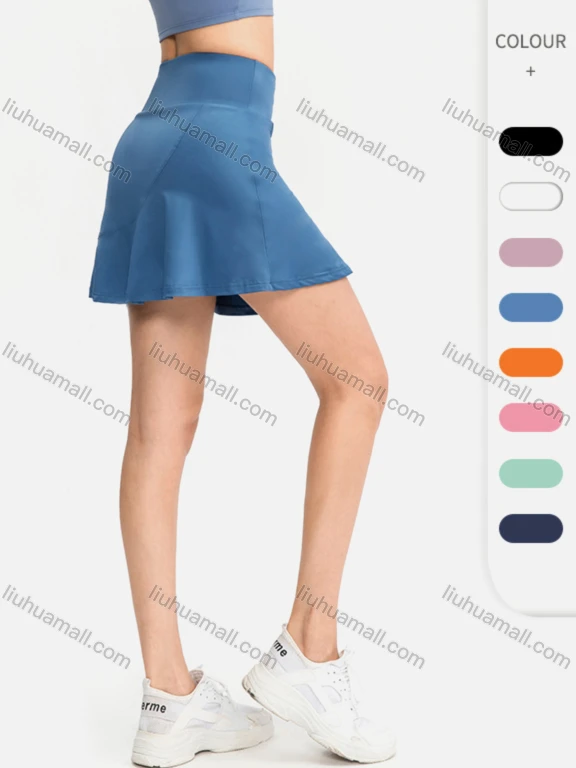 Wholesale Women's Plain High Waisted Athletic Golf Tennis Skort With Pockets