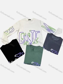 Wholesale Men's Casual Letter Print Round Neck Long Sleeve Sweatshirt, LIUHUA CLOTHING WHOLESALE