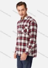 Wholesale Men's 100% Cotton Regular Fit Long Sleeve Pocket Plaid Print Casual Shirt - Liuhuamall
