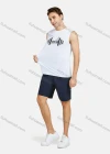 Wholesale Men's Casual Letter Cartoon Print Breathable Tank Tops - Liuhuamall