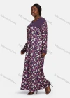 Wholesale Women's Vintage Lounge Long Sleeve Allover Floral Print Splicing Lace Trim Button Front Maxi Nightgown - Liuhuamall