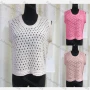 Wholesale Women's Casual Round Neck Sleeveless Mesh Knit Plain Cover Up preview