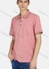 Wholesale Men's Casual Short Sleeve Button Front Plain Polo Shirt - Liuhuamall
