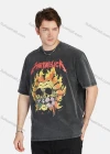 Wholesale Men's Round Neck Short Sleeve Graphic Letter Hip Hop Loose Fit T-shirt - Liuhuamall