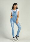 Wholesale Women's Casual Adjustable Strap Distressed Ripped Skinny Denim Overall - Liuhuamall