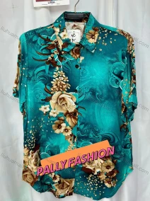Wholesale Women's Vintage Short Sleeve Floral Print Button Down Shirts, LIUHUA CLOTHING WHOLESALE
