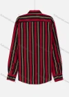 Wholesale Men's Casual Long Sleeve Button Down Curved Hem Multicolor Striped Shirts - Liuhuamall
