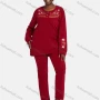 Wholesale Women's Vintage Lounge Long Sleeve Button Front Embroidery Pattern Top & Pant Pajamas Sets preview