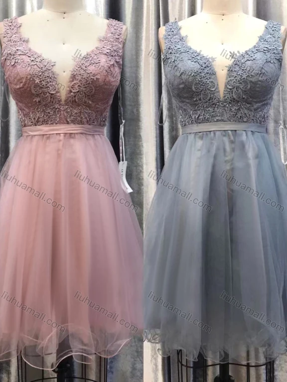 Wholesale Women's Glamorous Plain Sweetheart Appliques Lace Bridesmaid Dress WS-A122#