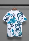 Wholesale Men's Casual 100% Cotton Tropical Print Round Neck Short Sleeve Tee - Liuhuamall